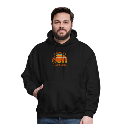 Men's Hoodie groovy halloween - black