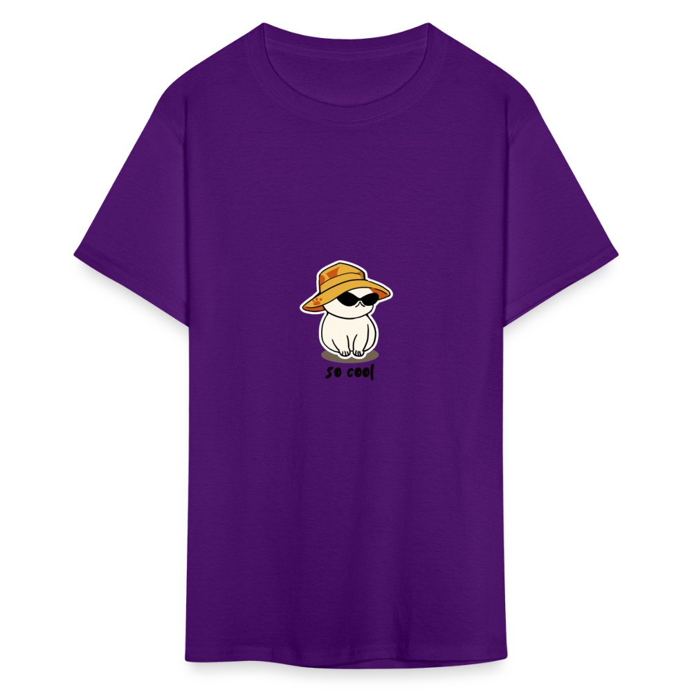 Unisex Classic T-Shirt cat so cool - purple