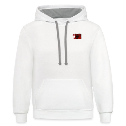 Contrast Hoodie lion - white/gray