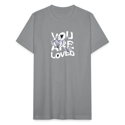 Unisex Jersey T-Shirt by Bella + Canvas you are loved - slate