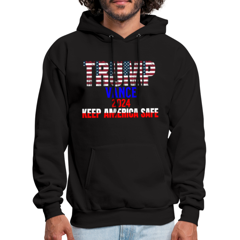 Men's Hoodie Trump Vance Hoodie Keep America Safe - black