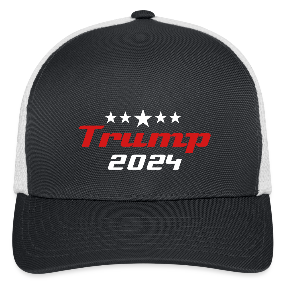 Flexfit Fitted Baseball Cap Trump 2024 hat - dark gray/white