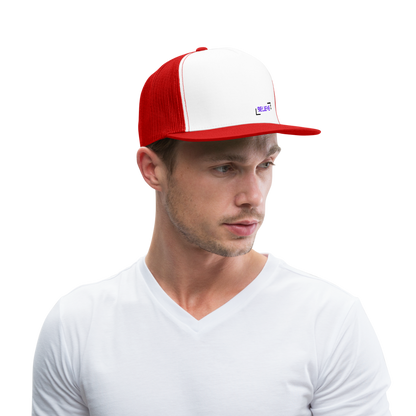 Trucker Cap believe hat casual, street, fishing, hunting hat - white/red