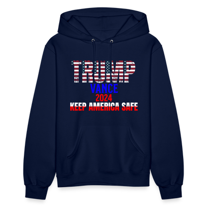 Women's Hoodie Trump Vance Hoodies Keep America safe - navy