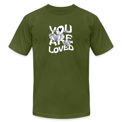 Unisex Jersey T-Shirt by Bella + Canvas you are loved - olive