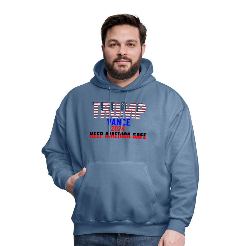 Men's Hoodie Trump Vance Hoodies Keep America Safe - denim blue