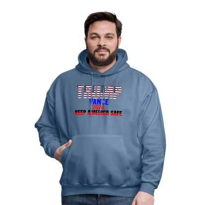 Men's Hoodie Trump Vance Hoodies Keep America Safe - denim blue