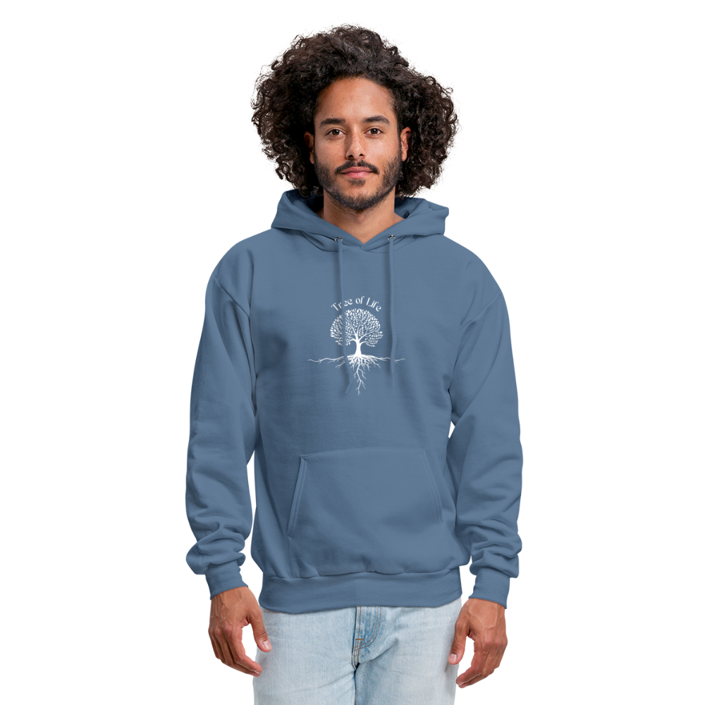 Men's Hoodie tree of life - denim blue