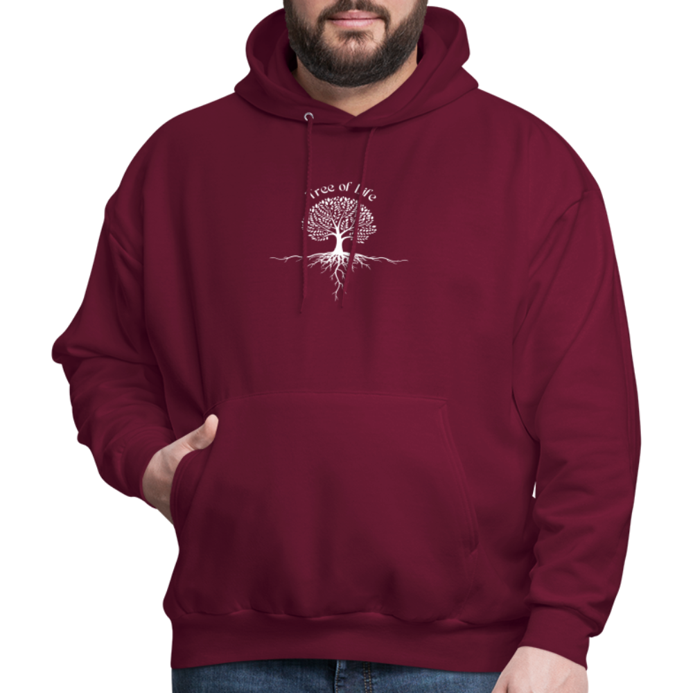 Men's Hoodie tree of life - burgundy