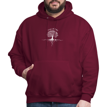 Men's Hoodie tree of life - burgundy