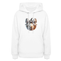 Women's Hoodie disco ball - white