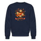 Crewneck Sweatshirt women pumpkin fall sweater - navy