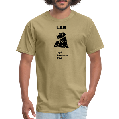 Unisex Classic T-Shirt lab dog lover shirt - khaki