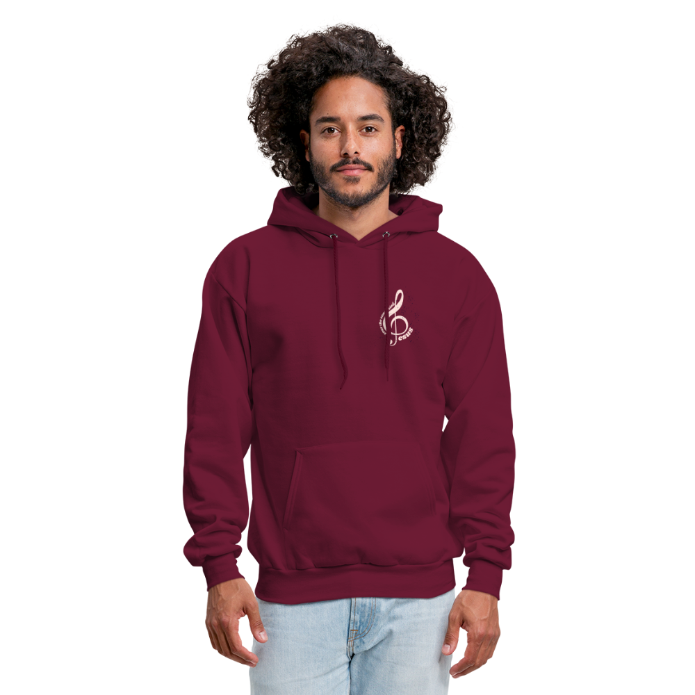 Men's Hoodie music Jesus is the song that I sing - burgundy