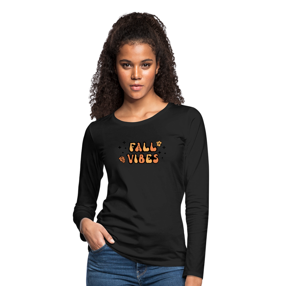 Women's Premium Long Sleeve T-Shirt fall vibes - black