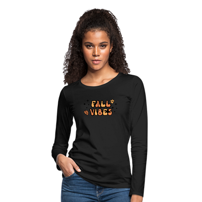 Women's Premium Long Sleeve T-Shirt fall vibes - black