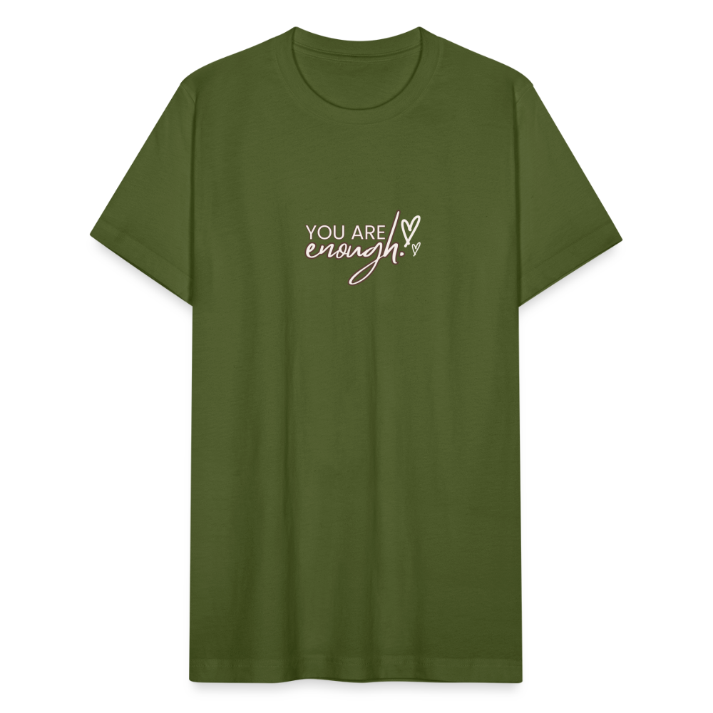 Unisex Womens Jersey T-Shirt by Bella + Canvas you are enough - olive