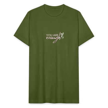 Unisex Womens Jersey T-Shirt by Bella + Canvas you are enough - olive