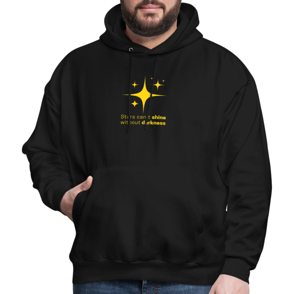 Men's Hoodie stars cant shine without darkness - black