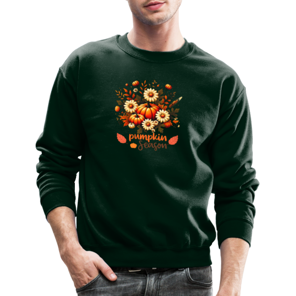 Crewneck Sweatshirt women pumpkin fall sweater - forest green