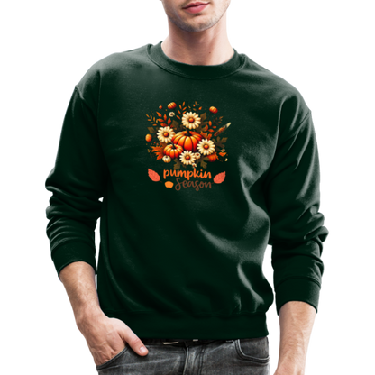 Crewneck Sweatshirt women pumpkin fall sweater - forest green