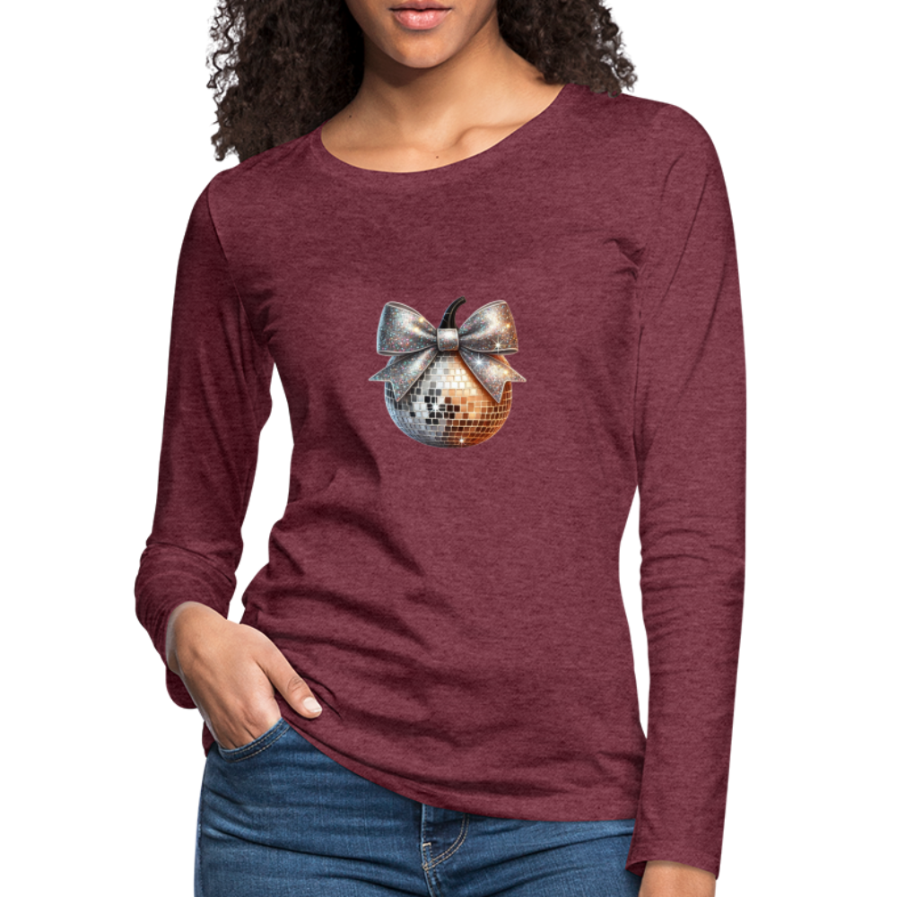 Women's Premium Long Sleeve T-Shirt disco ball - heather burgundy