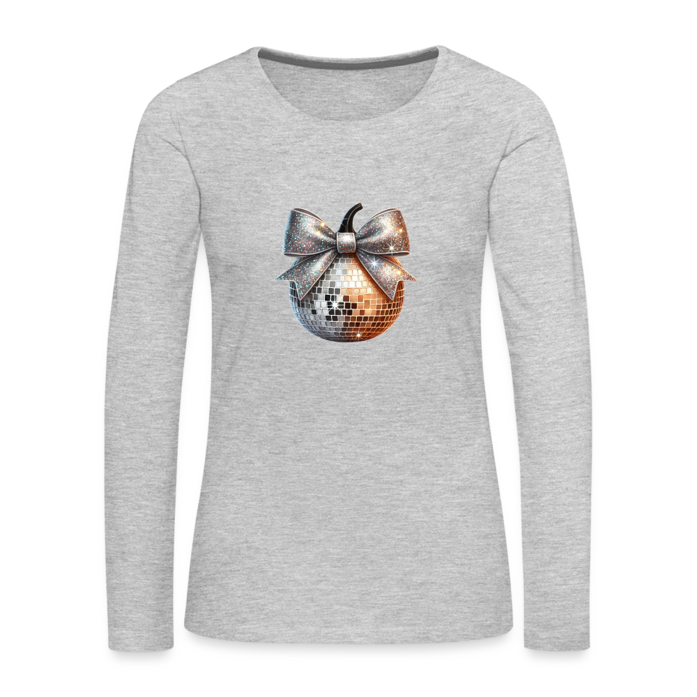 Women's Premium Long Sleeve T-Shirt disco ball - heather gray