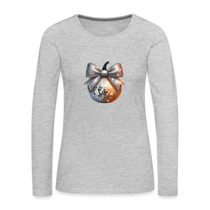 Women's Premium Long Sleeve T-Shirt disco ball - heather gray