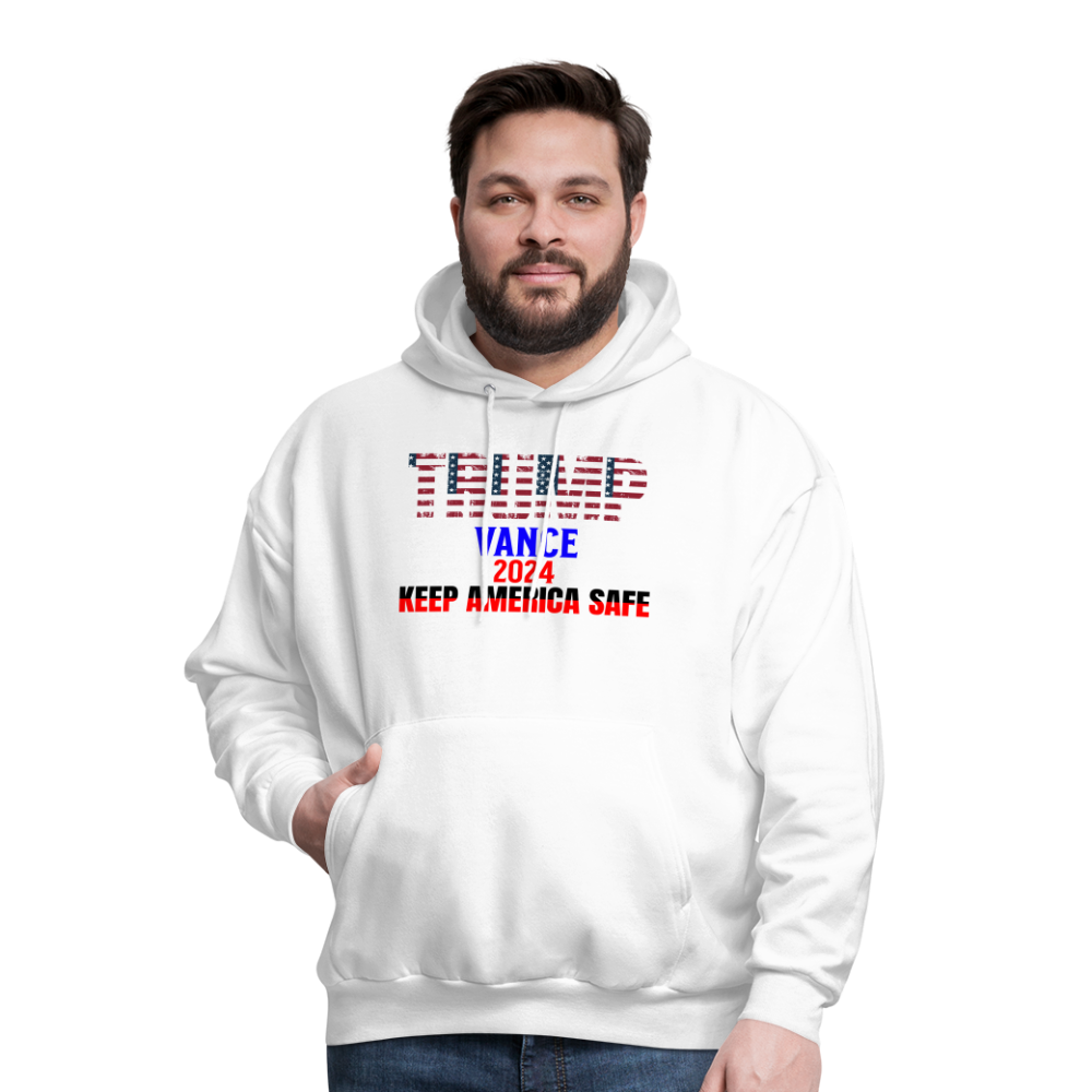 Men's Hoodie Trump Vance Hoodies Keep America Safe - white