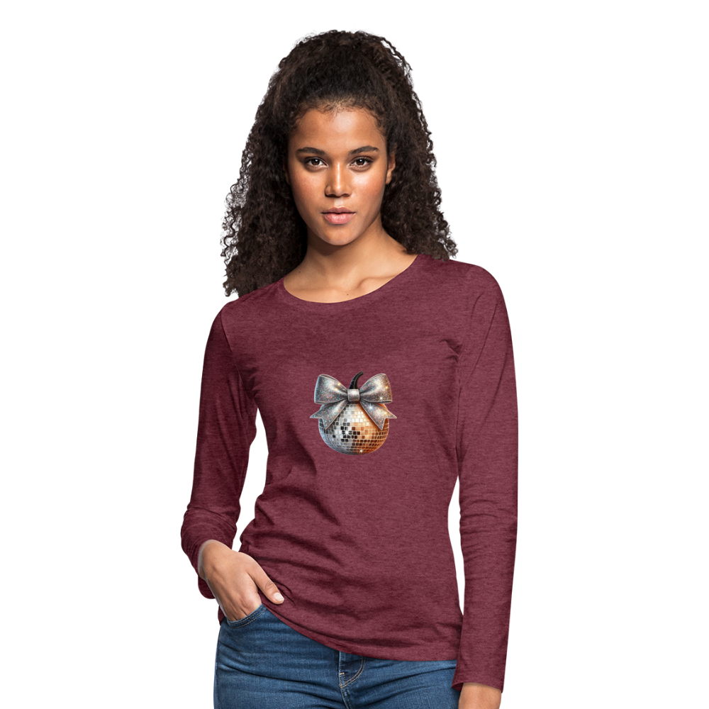 Women's Premium Long Sleeve T-Shirt disco ball - heather burgundy