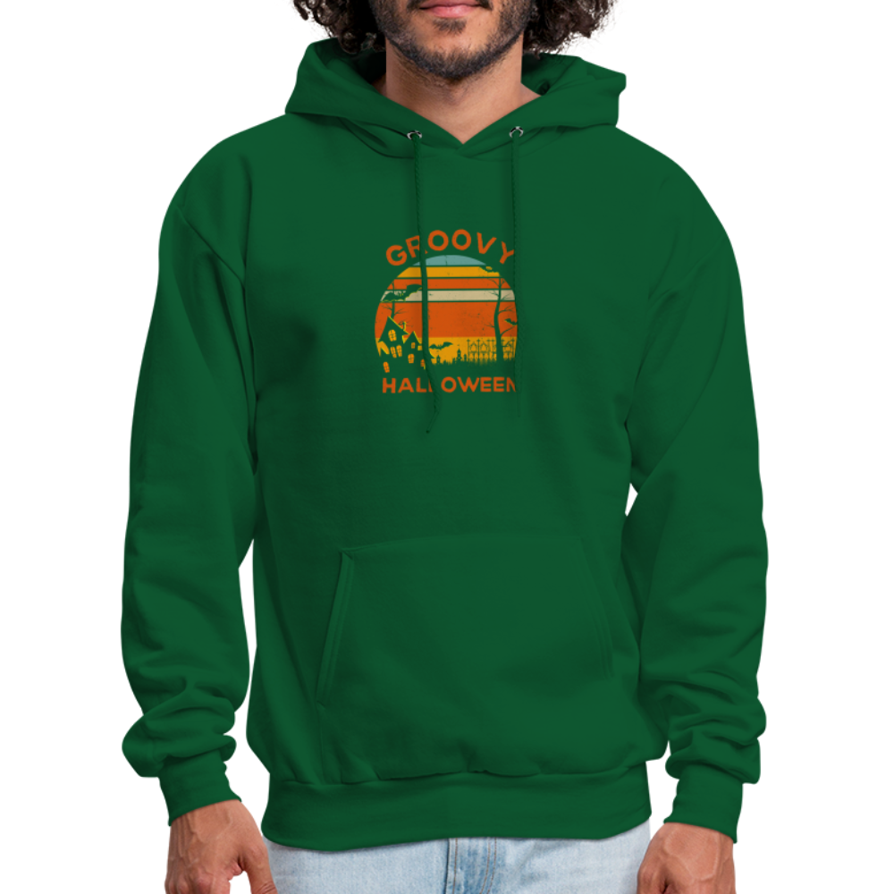 Men's Hoodie groovy halloween - forest green