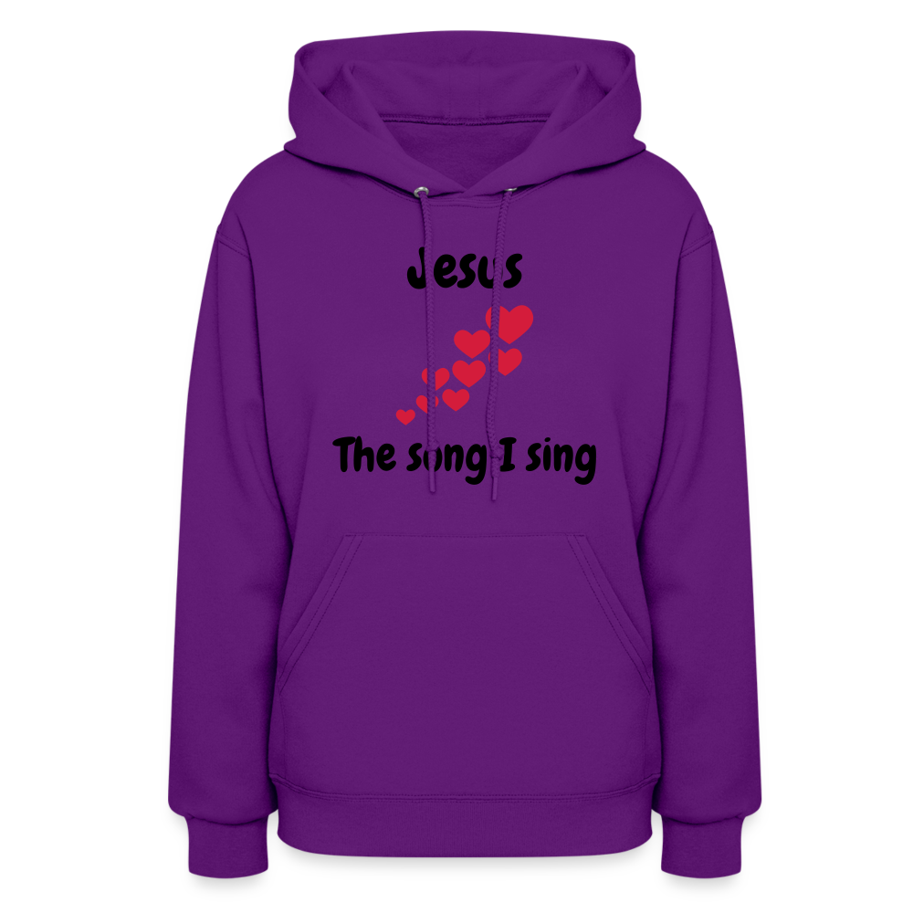 Women's Hoodie Jesus the song that I sing - purple