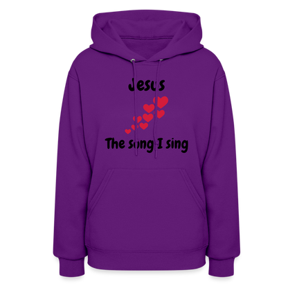 Women's Hoodie Jesus the song that I sing - purple