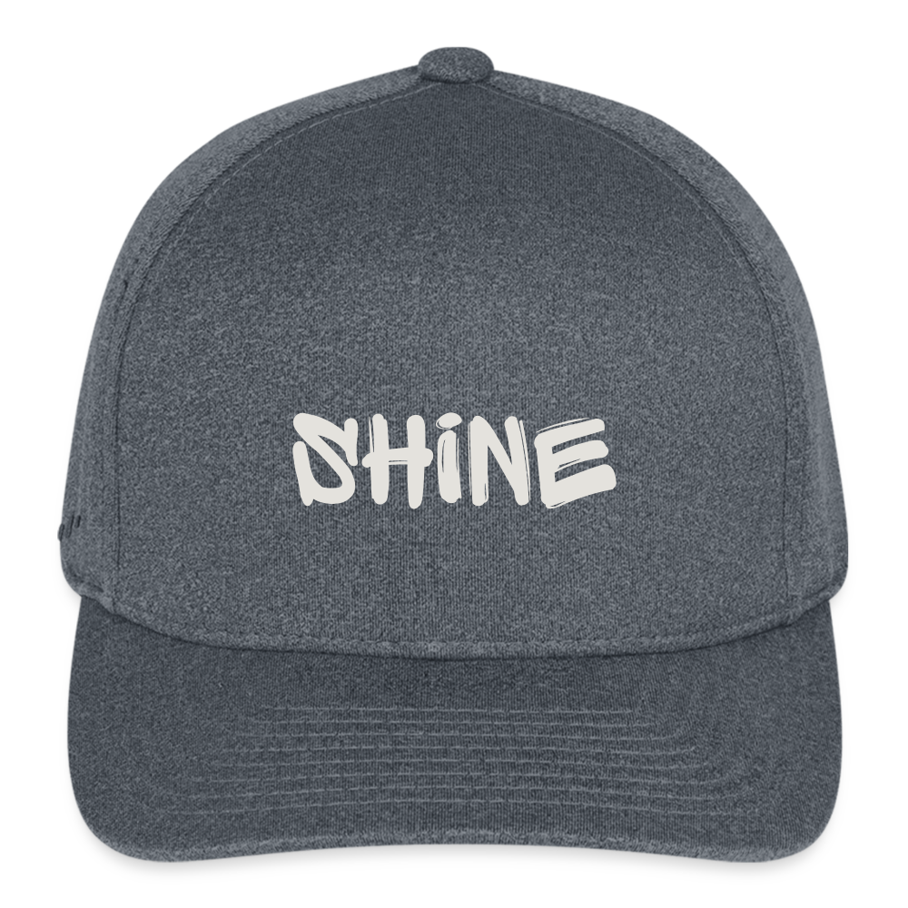 Flexfit Fitted Melange Baseball Cap Shine your Light - dark heather gray