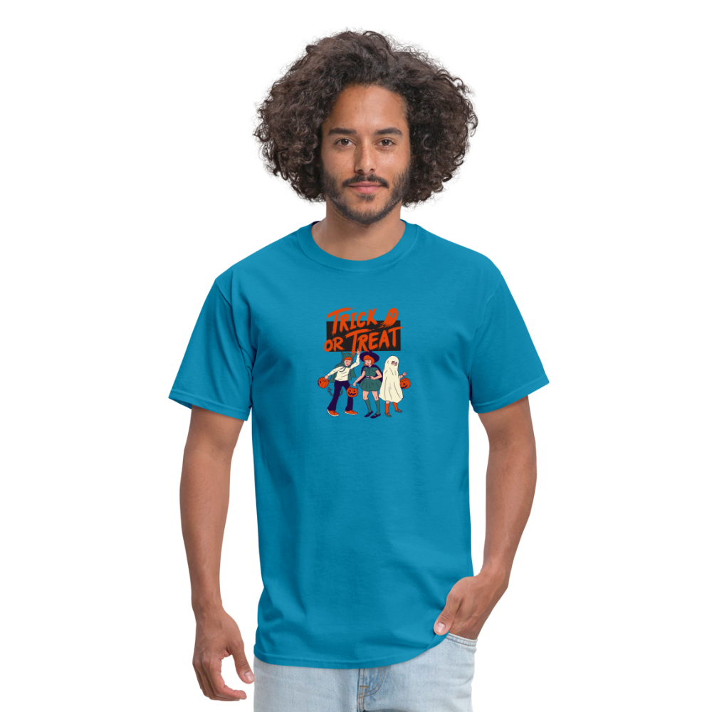 Unisex Classic T-Shirt trick or treat shirt - turquoise