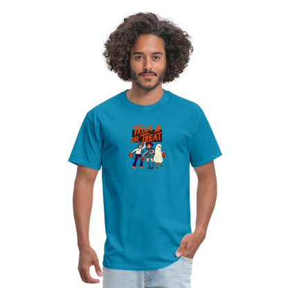 Unisex Classic T-Shirt trick or treat shirt - turquoise