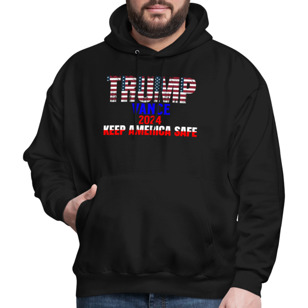 Men's Hoodie Trump Vance Hoodie Keep America Safe - black