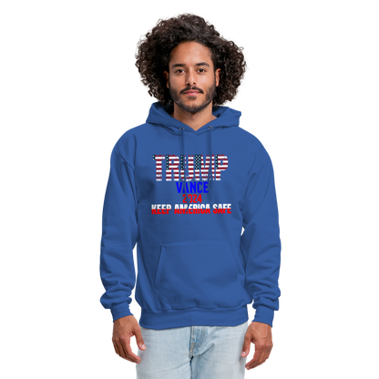 Men's Hoodie Trump Vance Hoodie Keep America Safe - royal blue