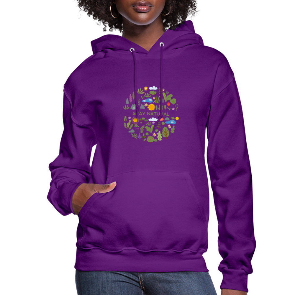 Women's Hoodie stay natural - purple