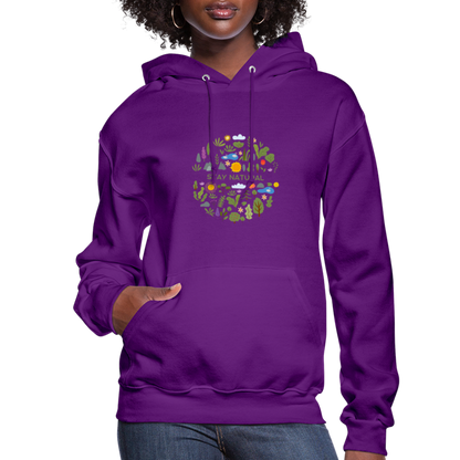 Women's Hoodie stay natural - purple