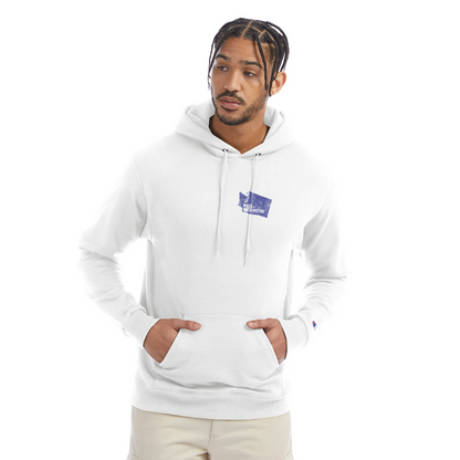 Champion Unisex Powerblend Hoodie made in Washington - white