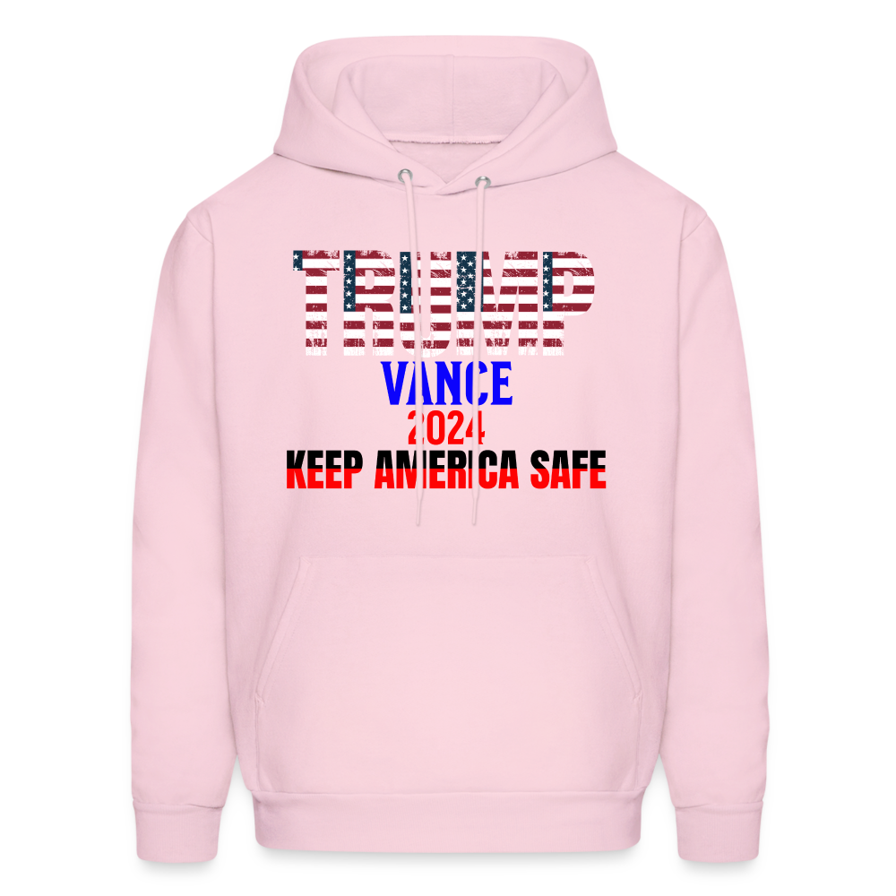 Men's Hoodie Trump Vance Hoodies Keep America Safe - pale pink