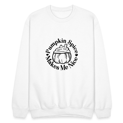 Crewneck Sweatshirt Womens Pumpkin Spice Sweater - white