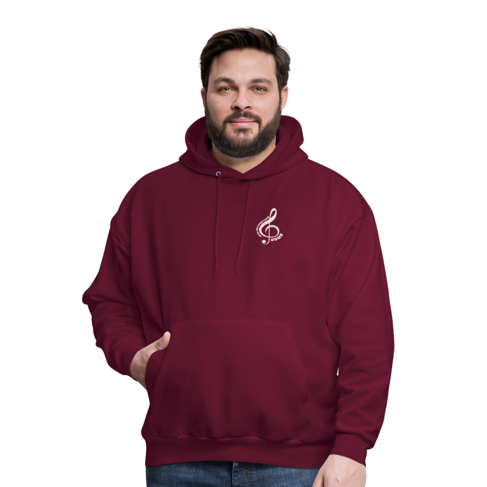 Men's Hoodie music Jesus is the song that I sing - burgundy