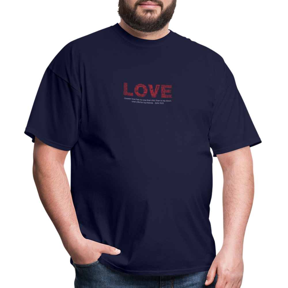 Unisex Classic T-Shirt no greater love than this love shirt - navy