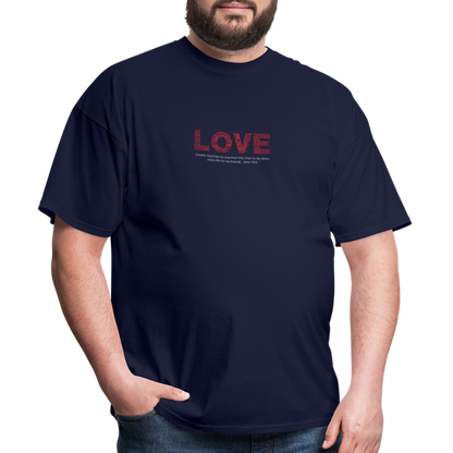 Unisex Classic T-Shirt no greater love than this love shirt - navy