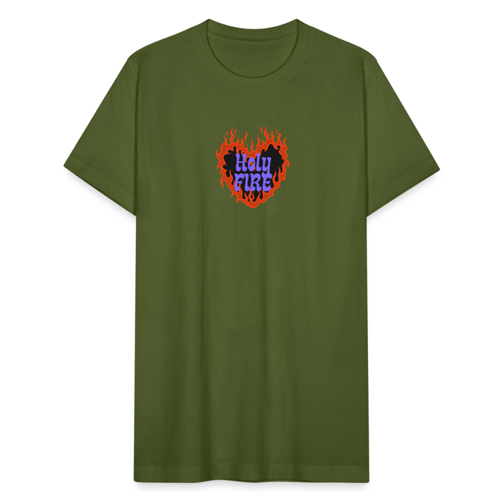 Unisex Jersey T-Shirt by Bella + Canvas holy fire - olive