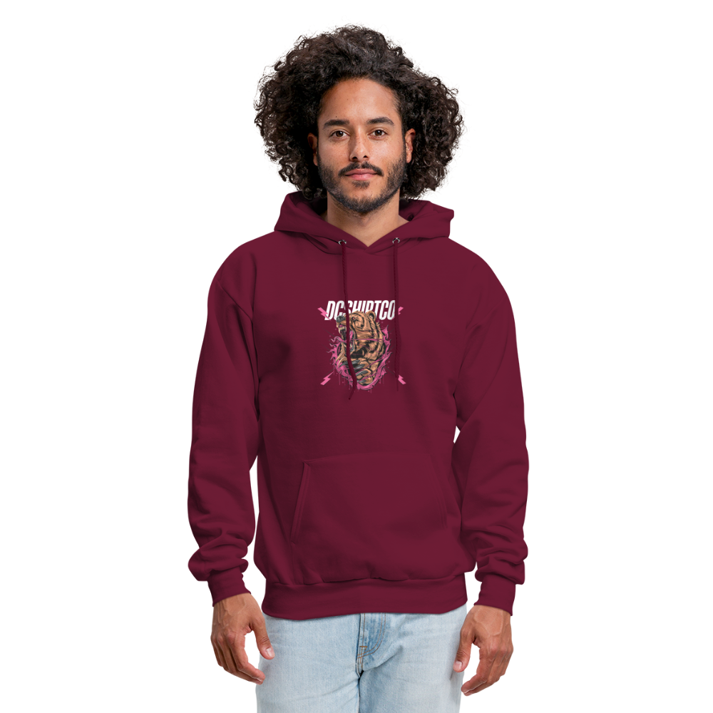 Men's Hoodie dc shirt co bear - burgundy