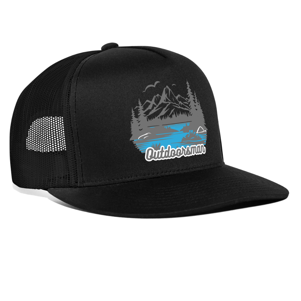 Trucker Cap  outdoors hat outdoorsman - black/black