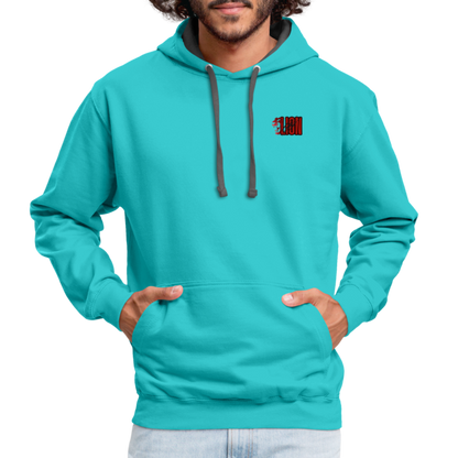 Contrast Hoodie lion - scuba blue/asphalt